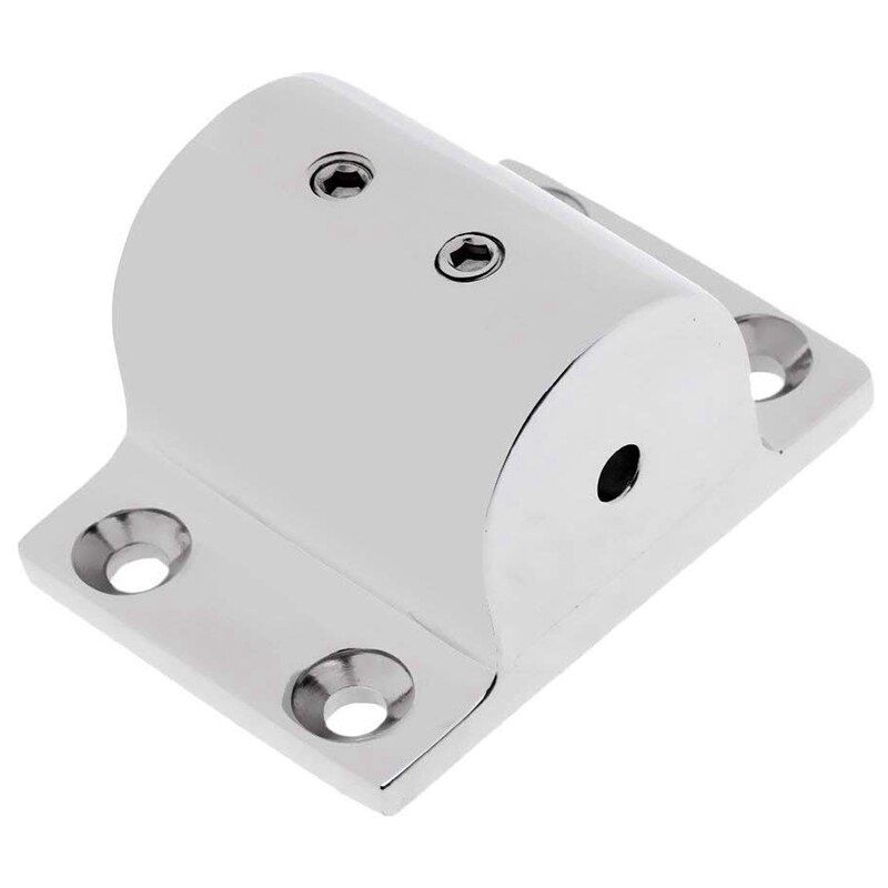 2 Pieces Marine Boat Hand Rail Fitting Stainless Steel 90 Degree Stanchion Rectangle Base Mount Hand Rail Fitting
