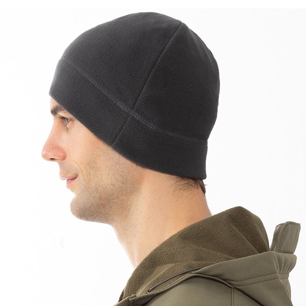 Gli uomini di Colore Solido di Inverno Berretto In Pile Arrampicata All'aperto in Bicicletta Antivento Beanie Cappello Caldo Molle Outdoor Antivento Cappello Streetwear