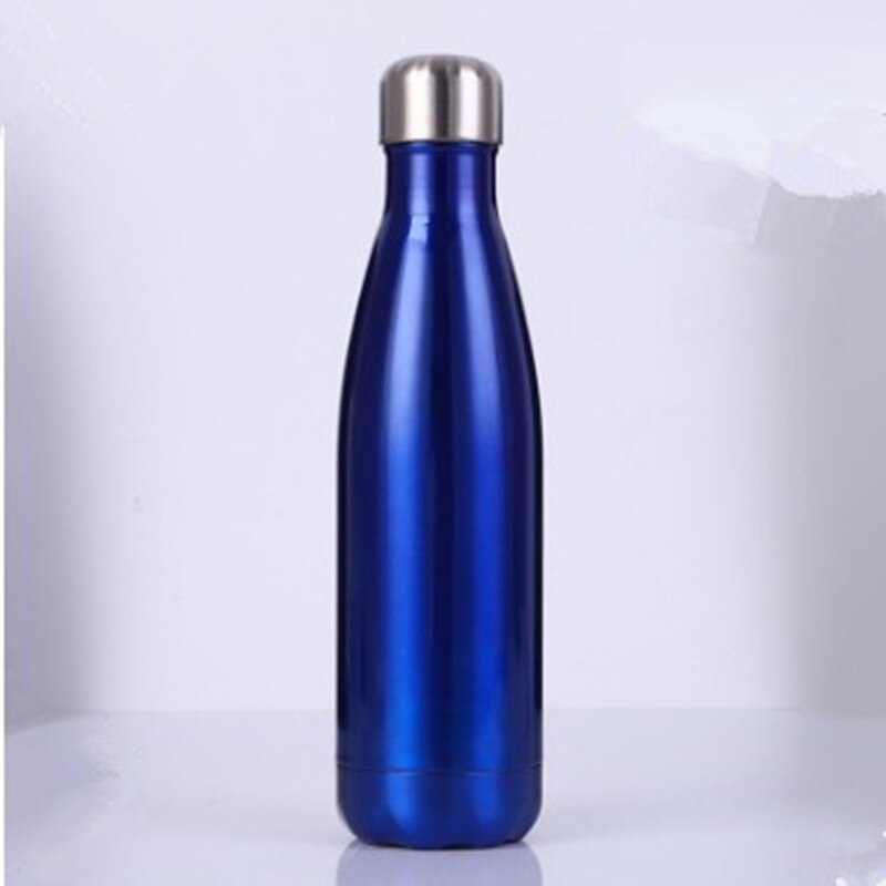 350/500/1000ml termokoppar vakuumkolv värme vattenflaska rostfritt stål värmeisolering dryck flaska termos vakuum bärbar: 350ml / Blå