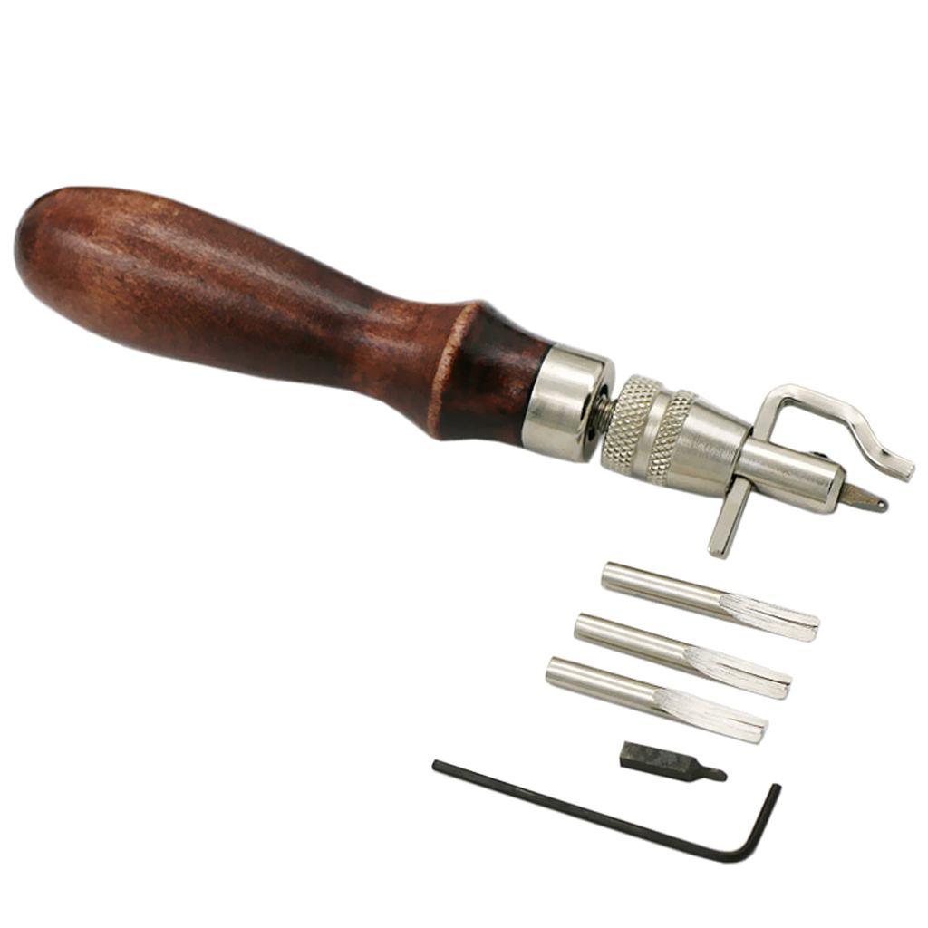 7 in1 Stitching Groover Creaser Beveller Leather Craft Edge Tool Adjustable