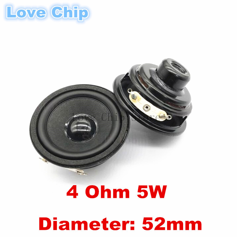 2 Stück 2 Zoll Voll bereichs lautsprecher 4 Ohm 5 W 5 Watt Bluetooth-kompatibler Lautsprecher 52mm Lautsprecher Multimedia-Magnet lautsprecher