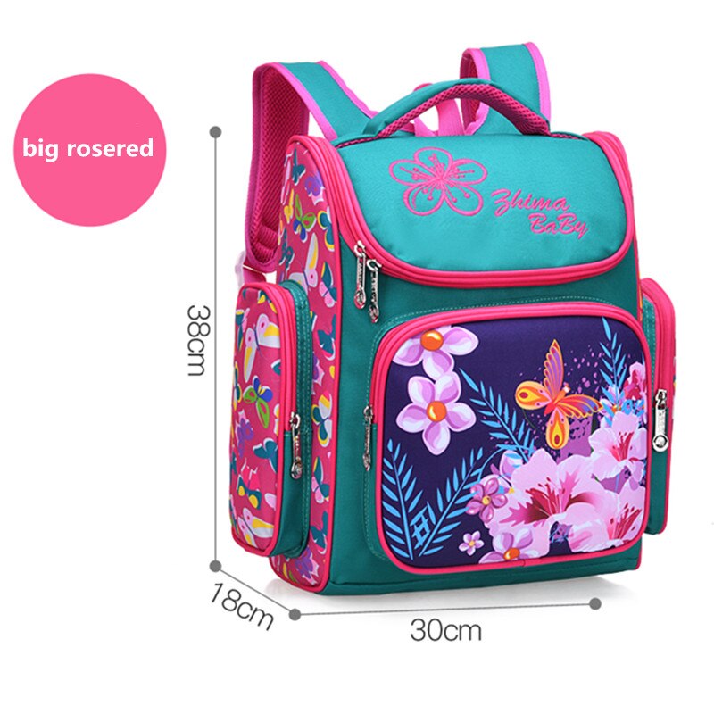 Okkid Kinderen Schooltassen Voor Jongens Basisschool Rugzak Kids Book Tas Basisschool Eerste Grade Student Schooltas: big rose red