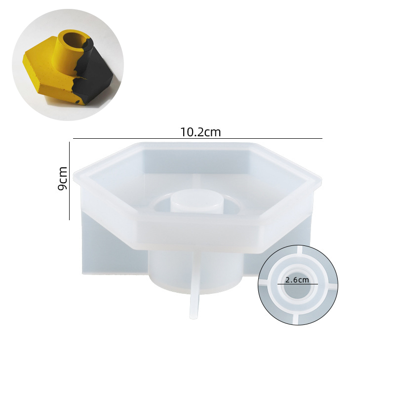 nordisch Kerzenhalter Silikon Formen für DIY Gips Zement UV Epoxidharz Kerzenhalter Wohnkultur Handgemachtes Tisch Ornament: Dunkelgrau