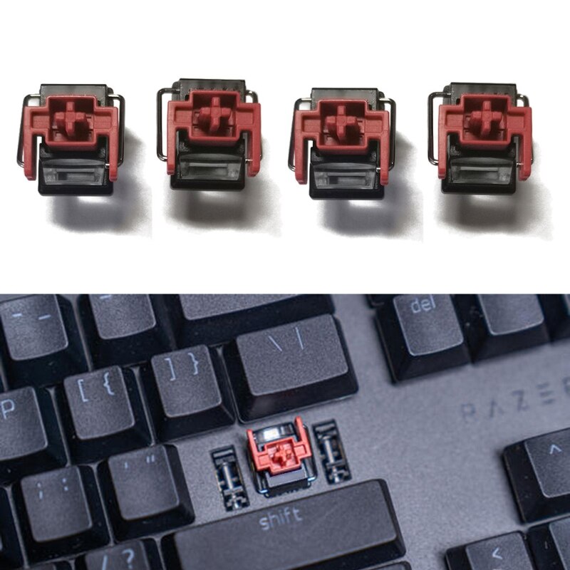 H4GA 4Pcs Red Optical Switches Swap Switch for razer Huntsman Elite Gaming Mechanical Keyboard Switches