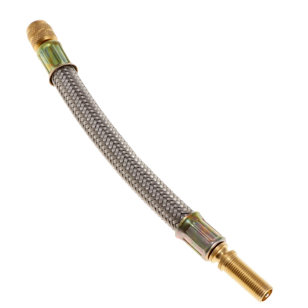 1pc 150mm rostfritt stål flätad flexibel slang bil hjul däck ventil skaft förlängningar slang adapter för bil lastbil