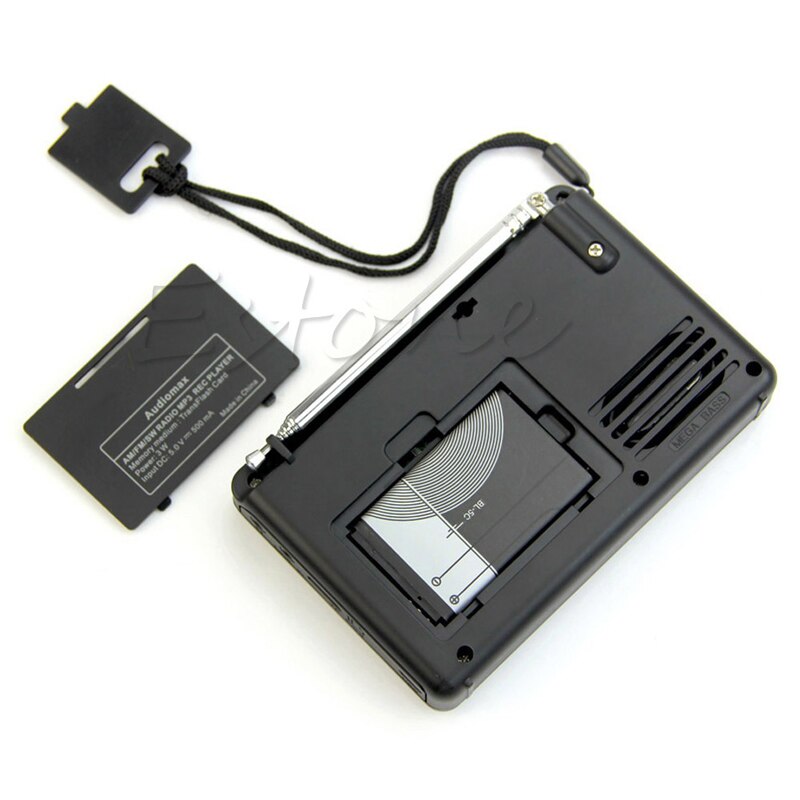 Digital Tuning LCD Receiver TF MP3 REC Player AM FM SW Full Band Radio Portable