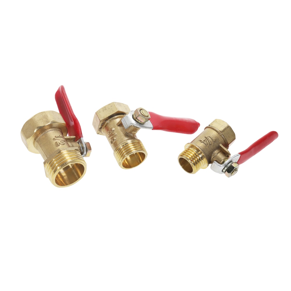 rote kuleventil 1/8 " 1/4 '' 3/8 '' 1/2 '' hunn/hannge kuleventilkoblingsskjøt kobberrørkoblingskoblingsadapter