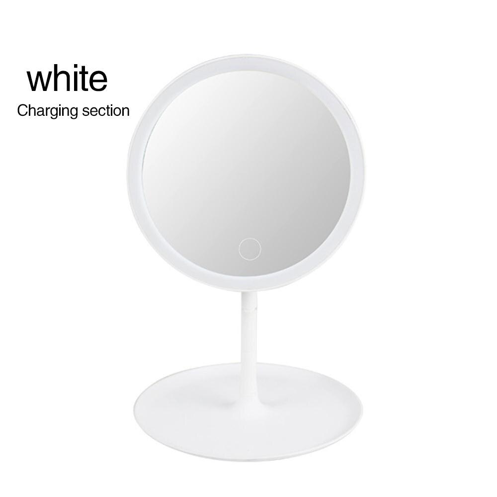Luminous Makeup Mirrors 90 ° Rotation LED Lighted Portable Bathroom Mirror Lamp Magnifying Adjustable Brightness Round