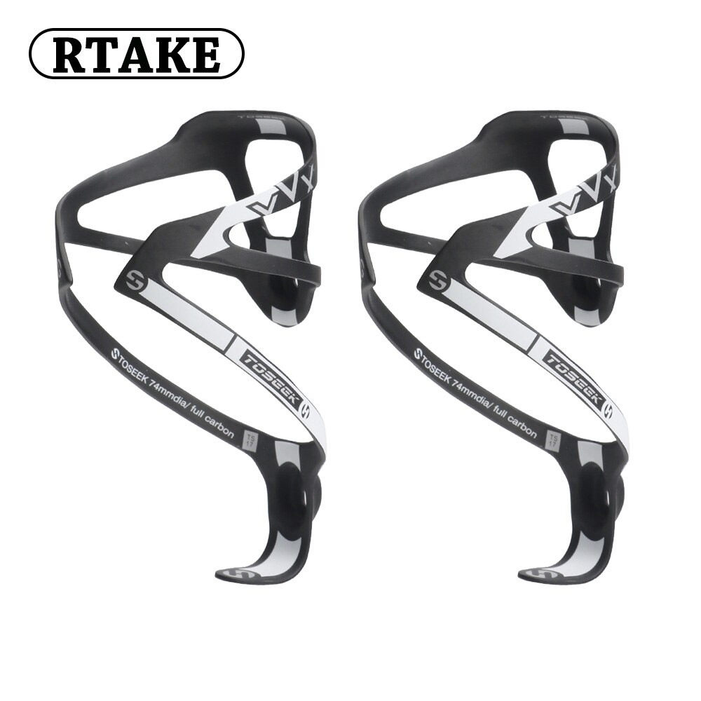 Toseek xxx/rxl kolfiberbur svart ud bur kolfiber cykeltillbehör: Svartvitt -2pc