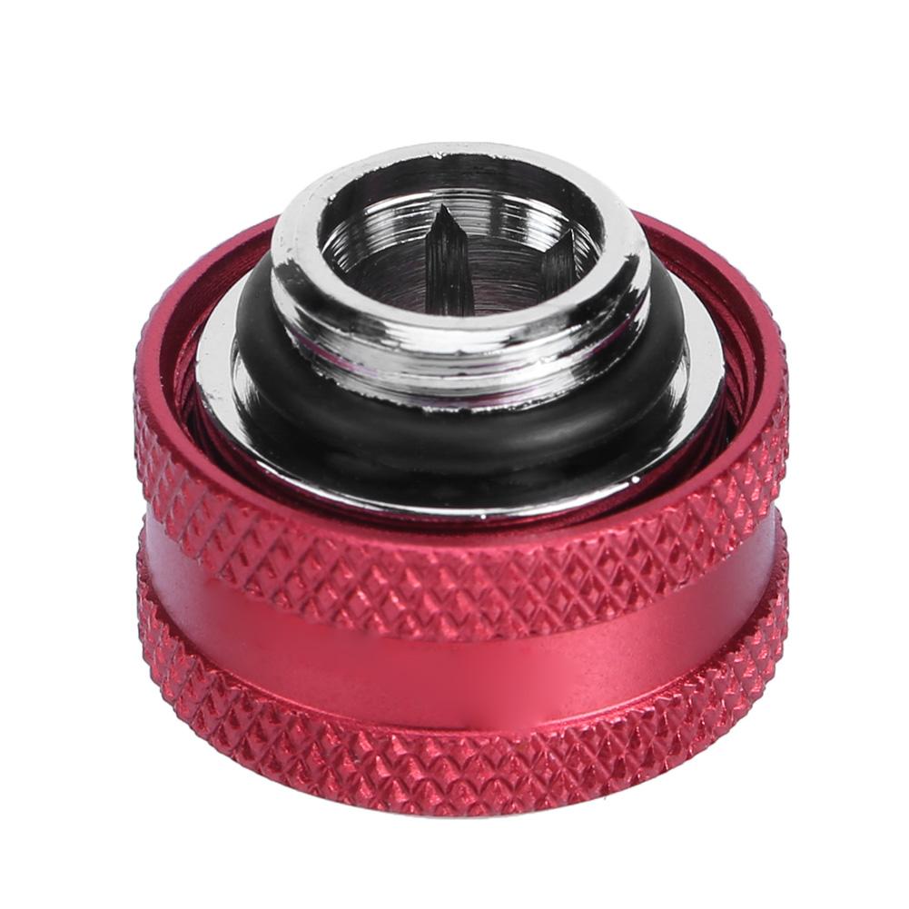14mm Hard Tube Extended G1/4 2point Thread Rigid Tube Compression Fittings for PC Water Cooling System: 	Red