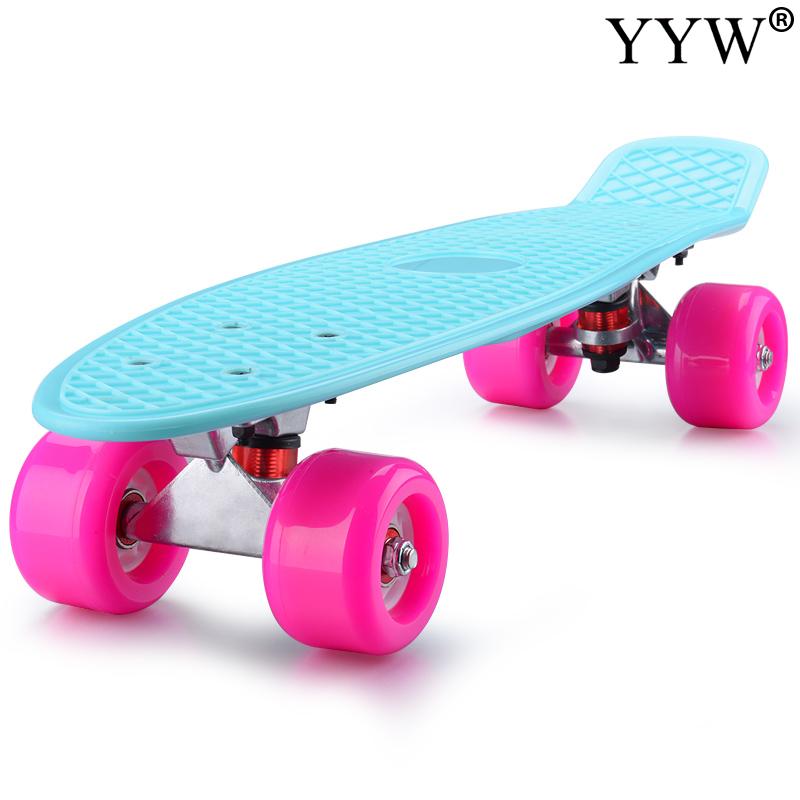 Clignotant planche à roulettes simple Kicktail Penny Mini Cruiser Rocker 4 roues adolescent adulte trottoir patinage rue filles planche à roulettes