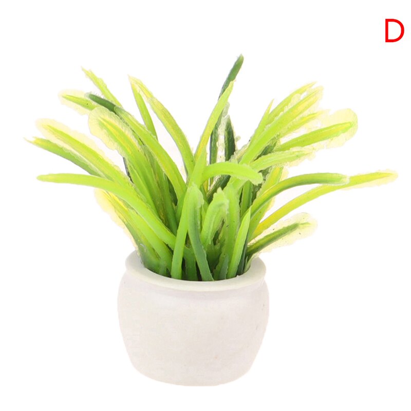 1:12 domek dla lalek miniaturowa zielona roślina w doniczkach meble akcesoria robić dekoracji domu: D