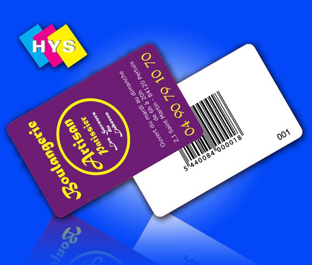 UV Barcode Card and barcode pvc card Printing
