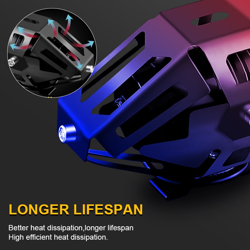 Motorcycle Headlight U5 LED Spotlights Moto Auxiliary Lightings DRL Motorbike Lamps Fog light Universal 12V For Bicycles Cars