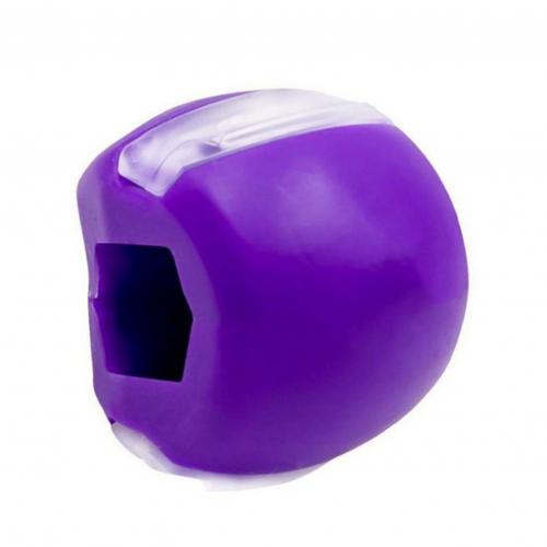 Face Masseter men facial pop n go mouth jawline Jawrsize Jaw Muscle Exerciser chew ball chew bite breaker training: Purple