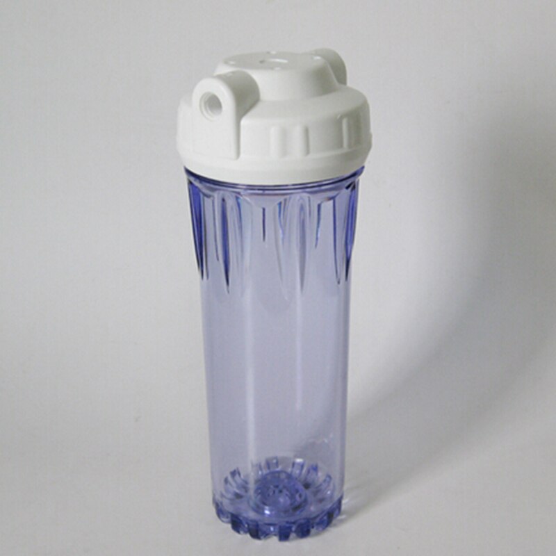 Transparent Double-Ring 10 Inch High Pressure Filter Bottle Water Filter Housing 1/4 Inch Connection Interface