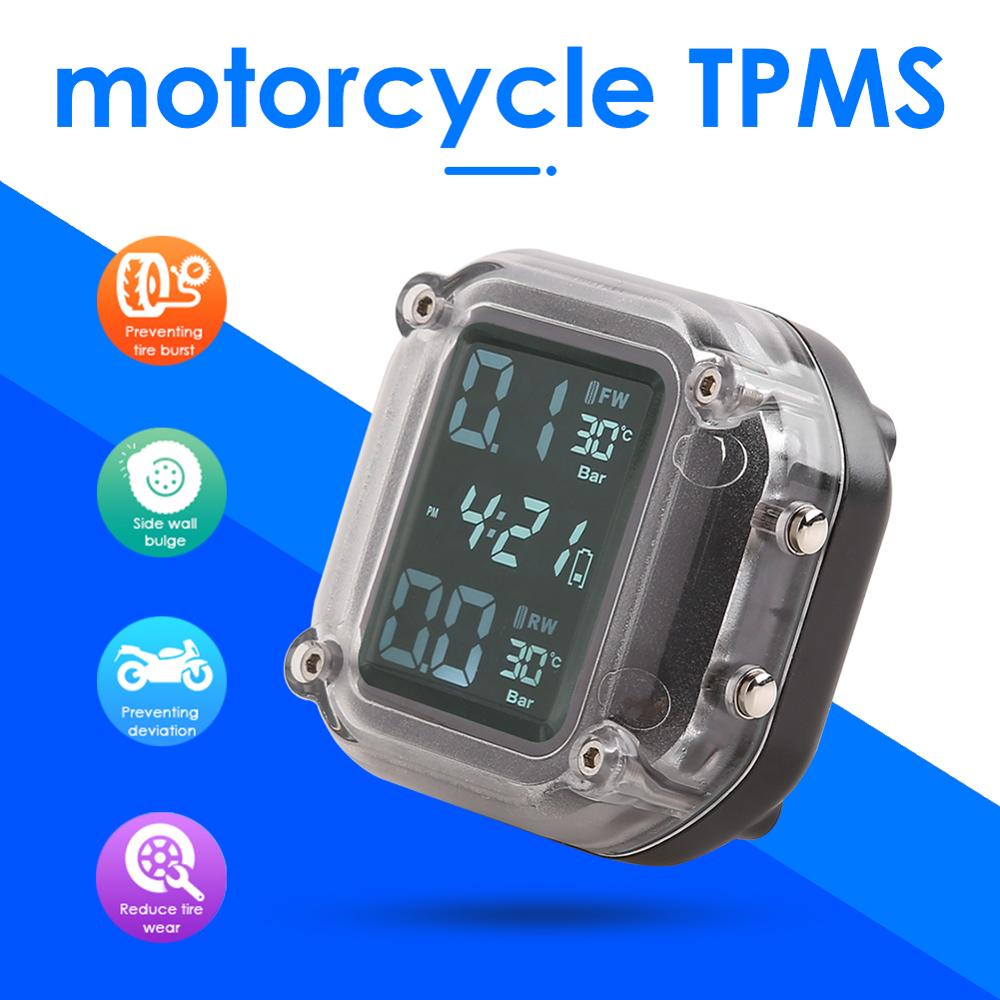 Waterproof Motorcycle TPMS USB Rechargeable Tire Pressure Monitoring System