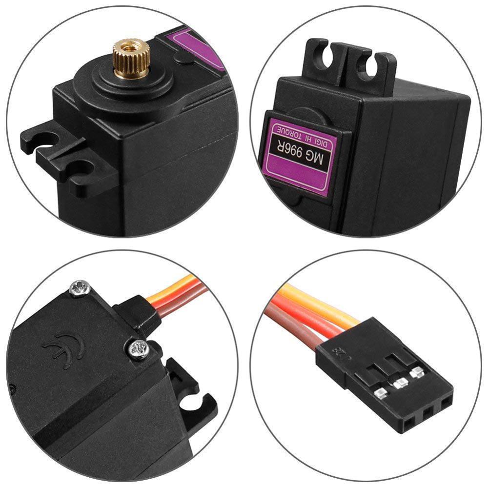 4PC MG995 Analog Servo Metal Gear Servo 65g High Speed Torque Digital Servo Motor (Control Angle 180)