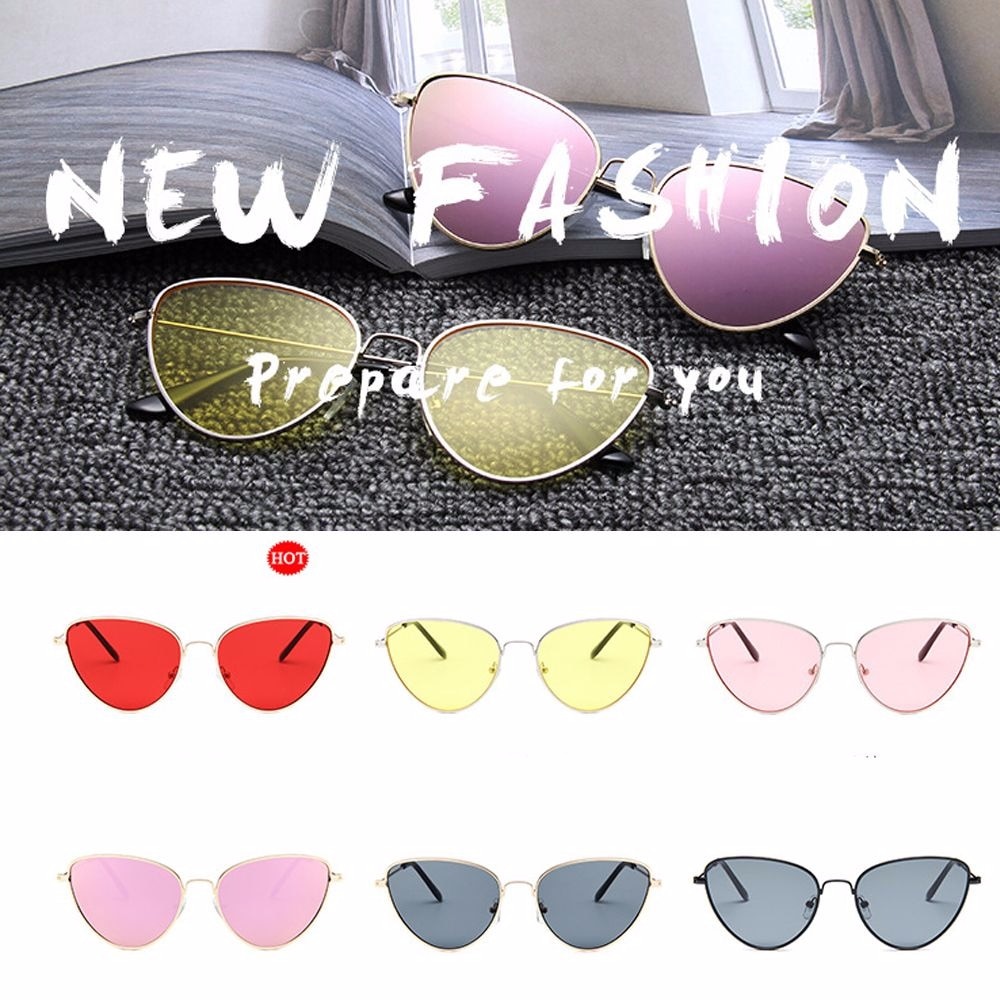 1 Pc Trend Cat Eye Metal Zonnebril Retro Bril Voor Mannen En Vrouwen Mode Cateye Zonnebril Lady eyewear