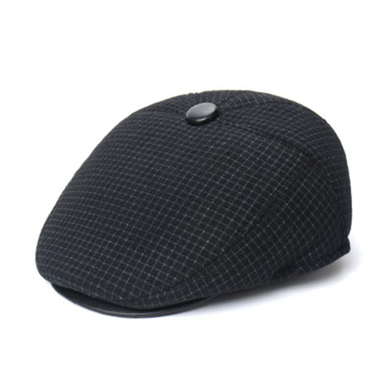 ¡Novedad de Otoño/Invierno! Sombrero viejo para hombre, sombrero de invierno para hombre de edad mediana y ancianas, gorro cálido, orejeras de papá, sombrero delantero S96: black6