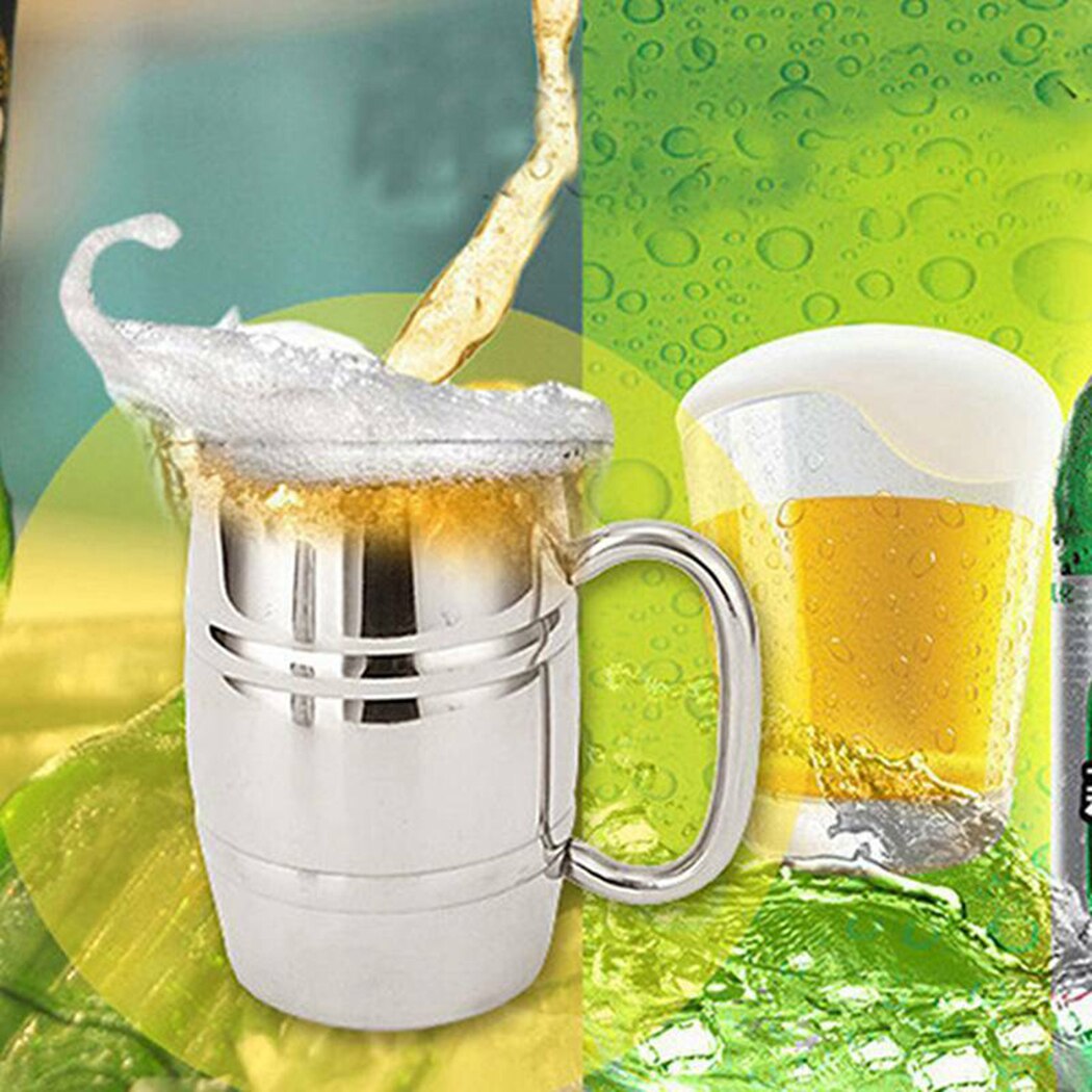 230/450ML Edelstahl Tumbler Glas Trinken Bier Kaffee Wasser Becher Tasse Camping Vakuum-isolierte Unzerbrechlich