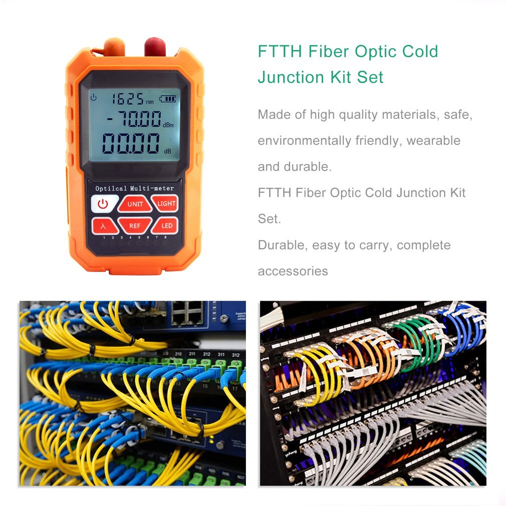 All-in-one Optical Fiber Power Meter Tool&5mW Visual Fault Locator Red Light Pen Light Visual Fault Locator