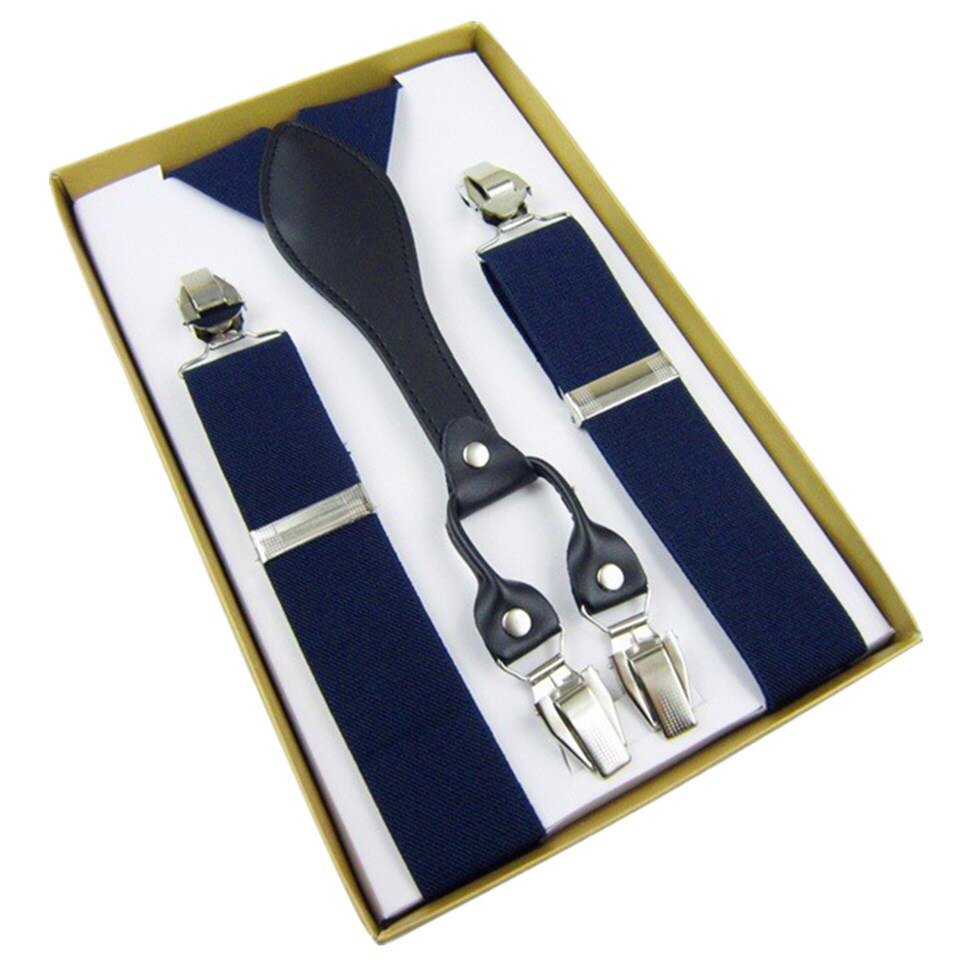 Mens Suspenders Leather Button End Elastic Tuxedo Y Back Suspenders Pant Braces for Men tirantes hombre para pantalones: 02