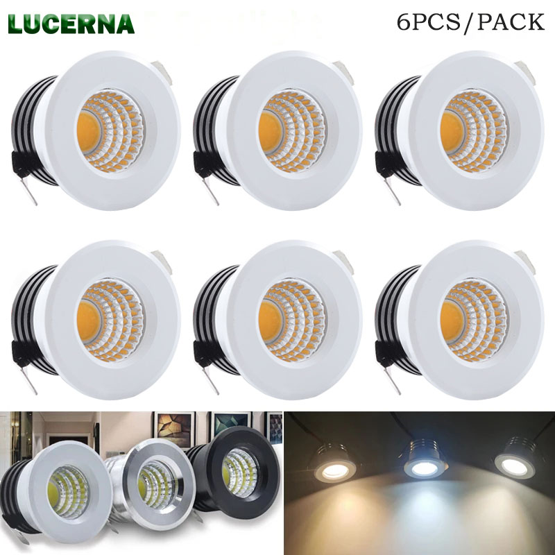Led Spotlight Ac 110V 220V Down Light Cob Plafond Spots Lamp Led Licht Binnenplafond Downlight Voor Kamer Keuken Vitrine Kast