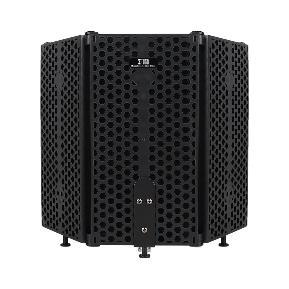 XTUGA 3 Pannels Microphone Isolation Shield Foldable&Portable High Density Sound-Absorbing Foam Panel for Studio Recording