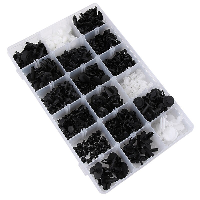 415 Pcs Car Retainer Clips &amp; Plastic Fasteners Kit - 18 Most Popular Sizes Auto Push Pin Rivets Set -Door Trim Panel Clips