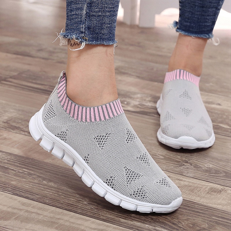 Kvinder sko sokker sneakers kvinder kurv femme vulkanisere sko sports sneakers kvinde slip on zapatillas mujer 43
