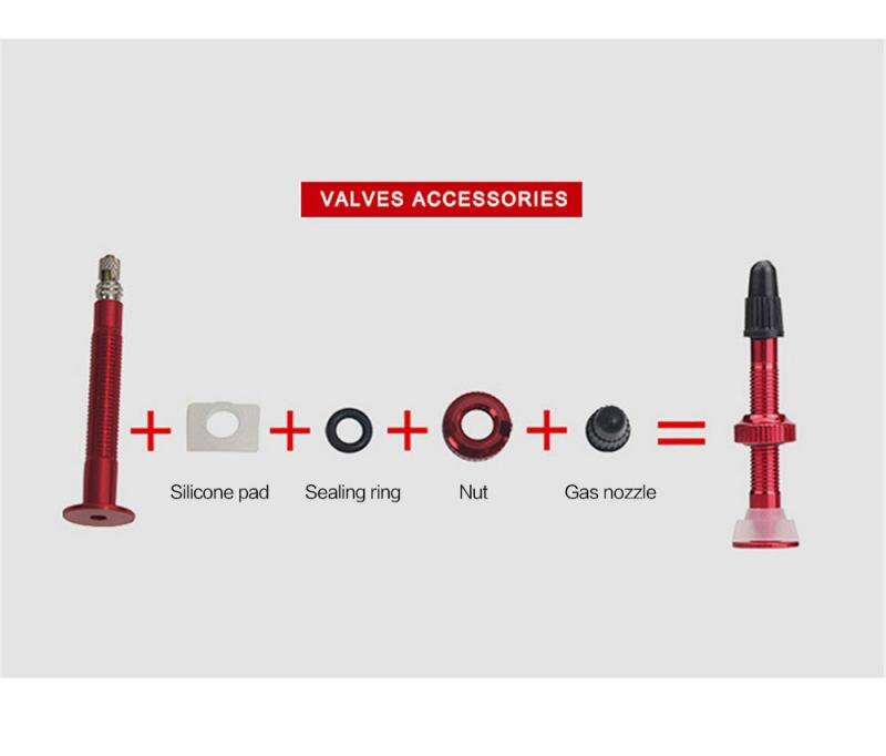 40/60mm tubeless válvula de liga alumínio haste mtb mountain bike bico vácuo quente