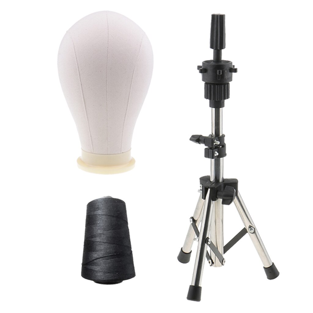 Cabeza de Maniquí de corcho para pelucas, soporte para pelucas, hilo de extensión de pelo, 24 pulgadas