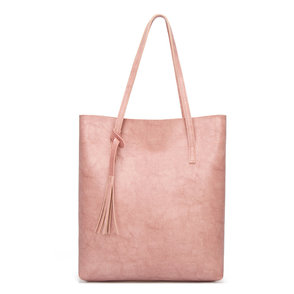 herbst Und Winter Neue Stil FRAUEN Tasche Koreanisch-stil Stilvolle frauen Handtasche Tassled Tote Tasche: Rosa