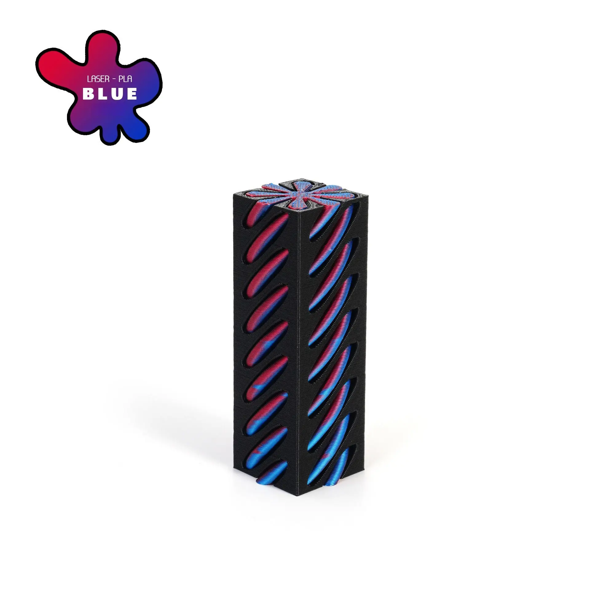 3D Printed Pyramid Impossible Pass-through Sculpture Square Pillar Helix Screw Fidget Toy Spiral Cone Decompression Ornament: Chocolate