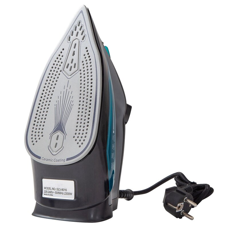 2200W Portable Electric Steam Iron for Clothes Multifunctional Adjustable Ceramic Soleplate Iron for Ironing EU Plug