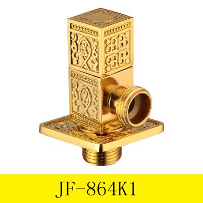 Kraan Vervangende Onderdelen 1/2 &quot;x 1/2&quot; Luxe Gouden Messing Badkamer Hoekstopkraan Beluchtingskraan Wc Vullen Driehoek Kleppen JF-862K: Golden E