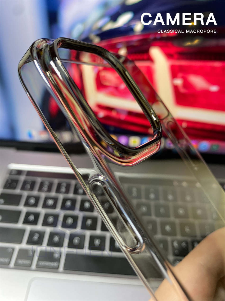 Coque de téléphone transparente en cristal clair pour iPhone, coque arrière, super mince, dur, PC, lumière, 12, 13, 14, 15 Pro Max, 14Pro, 15 Pro