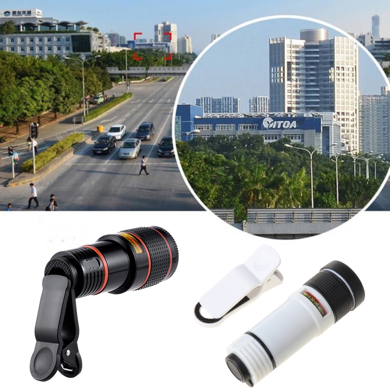 Cell Phone Camera Lens Kit,Universal 12X Clip-On Telephoto Telescope Camera Mobile Phone Zoom lens for most Smartphone