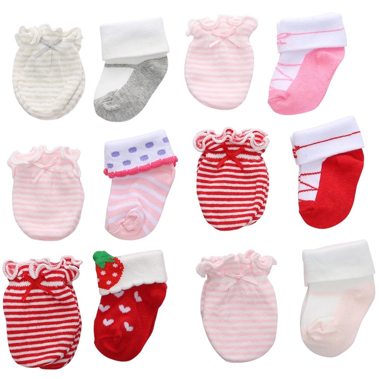 Baby Sokken Baby Sok En Mitten Set Baby Handschoenen En Sok Katoenen Sokken Voor Pasgeboren