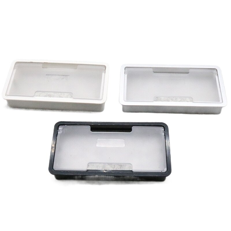 Desk Wire Hole Cover Transparent Desk Outlet Threading Box Holder Cabinet Vent Square Table Cable Office Hardware Furniture