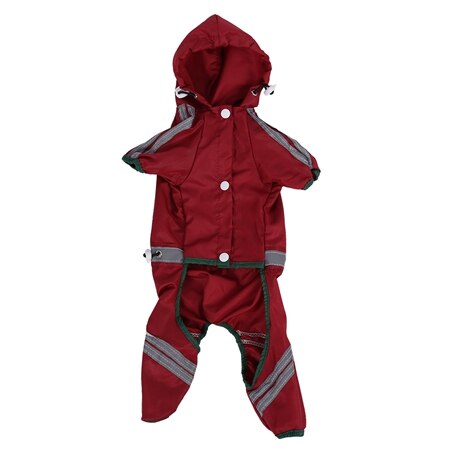 Polyester Dogs Raincoats For Pets Cat Dog Raincoat Waterproof Jacket Hood Drawstring Pet Rain Coat Clothing Retail: 3 / XL