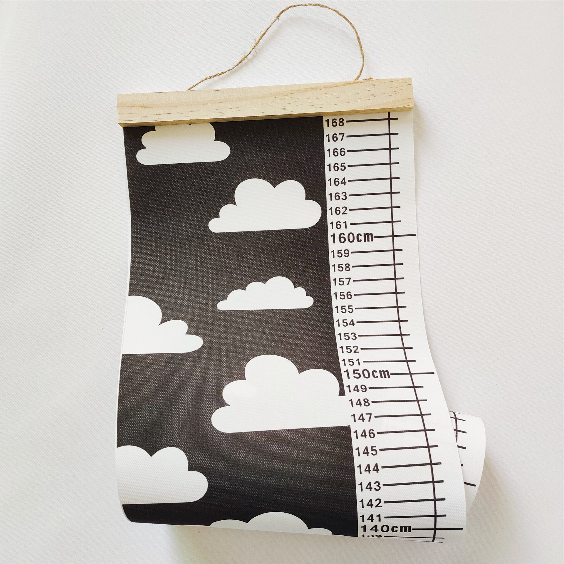 Nordic Children Height Ruler Wood Canvas Hanging G... – Grandado