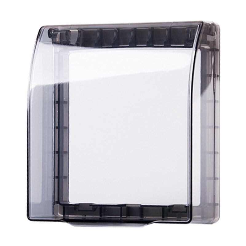 Type 86 Verhoogde Waterdichte Elektrische Stopcontact Schakelaar Bescherming Cover: Black