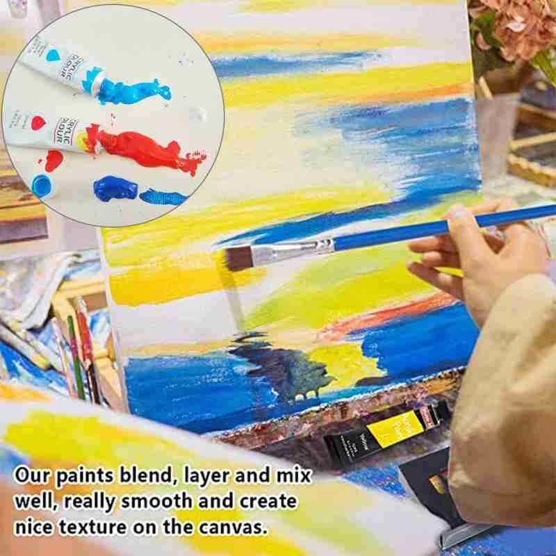 12colors x12ml Acrylic Paint Set Art Tool For Drawing Drawing Art Student Painted Wall Painting Hand Supplies Pigment M5C3