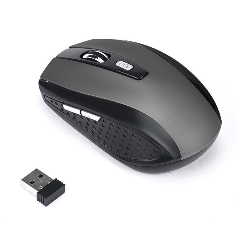 2.4GHz 2000 DPI Wireless Optical Mouse Gamer Nuovo Senza Fili del Gioco Mouse Con Ricevitore USB Mouse Per Il PC Computer Portatili di Gioco: Grigio