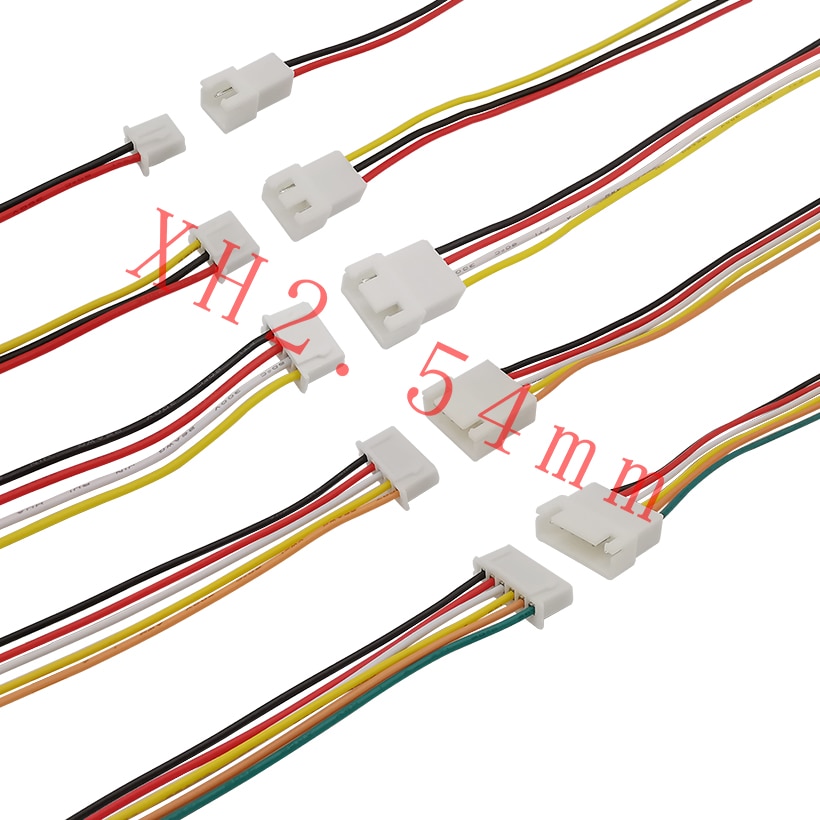 JST XH 2,54mm 2Stift 3Stift 4Stift 5Stift 6Stift Männlich Weiblich Steckdose Draht Kabel Stecker JST XH 2,54 Tonhöhe 2,54mm 20CM 26AWG Kabel