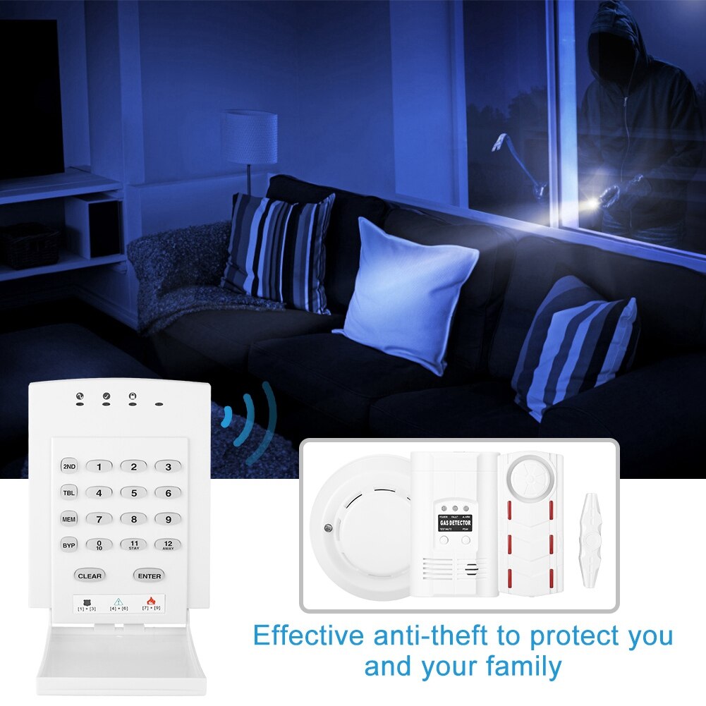 Alarm Keyboard 4 doorbells 3 groups of emergency alarm buttons Home Burglar Alarm Control Keyboard Anti-theft Security System