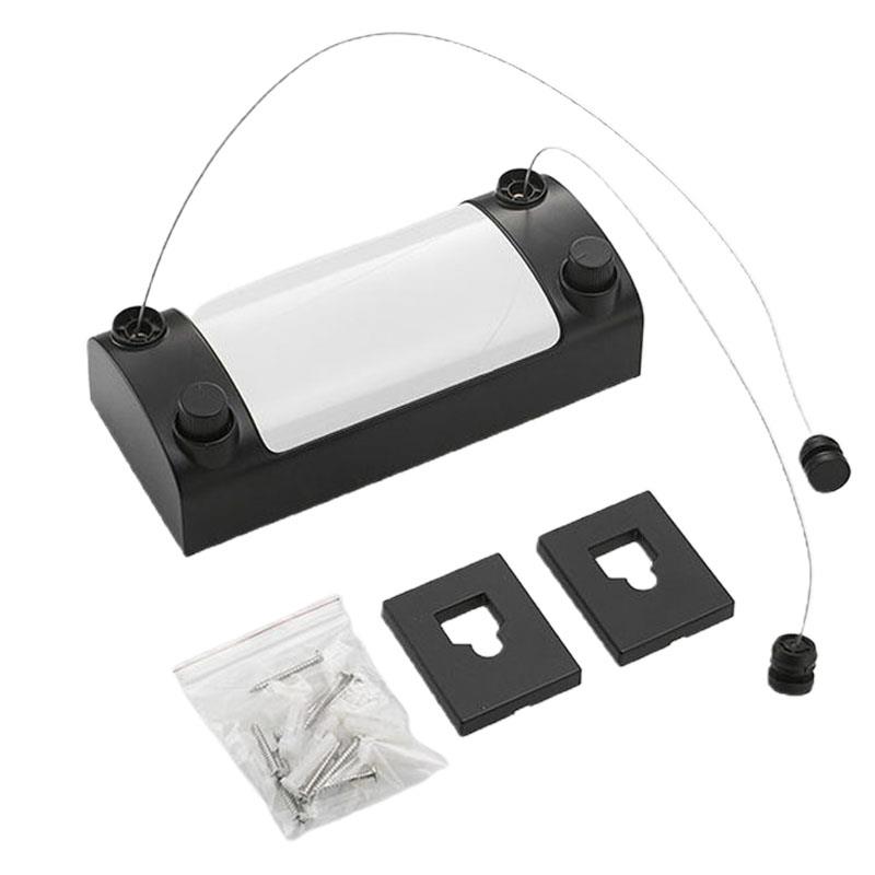 Retractable Clothes Line Dryer Indoor Outdoor Drying Rack ABS Plastic Clothesline Rack Laundry Dryer Double Layer: Black