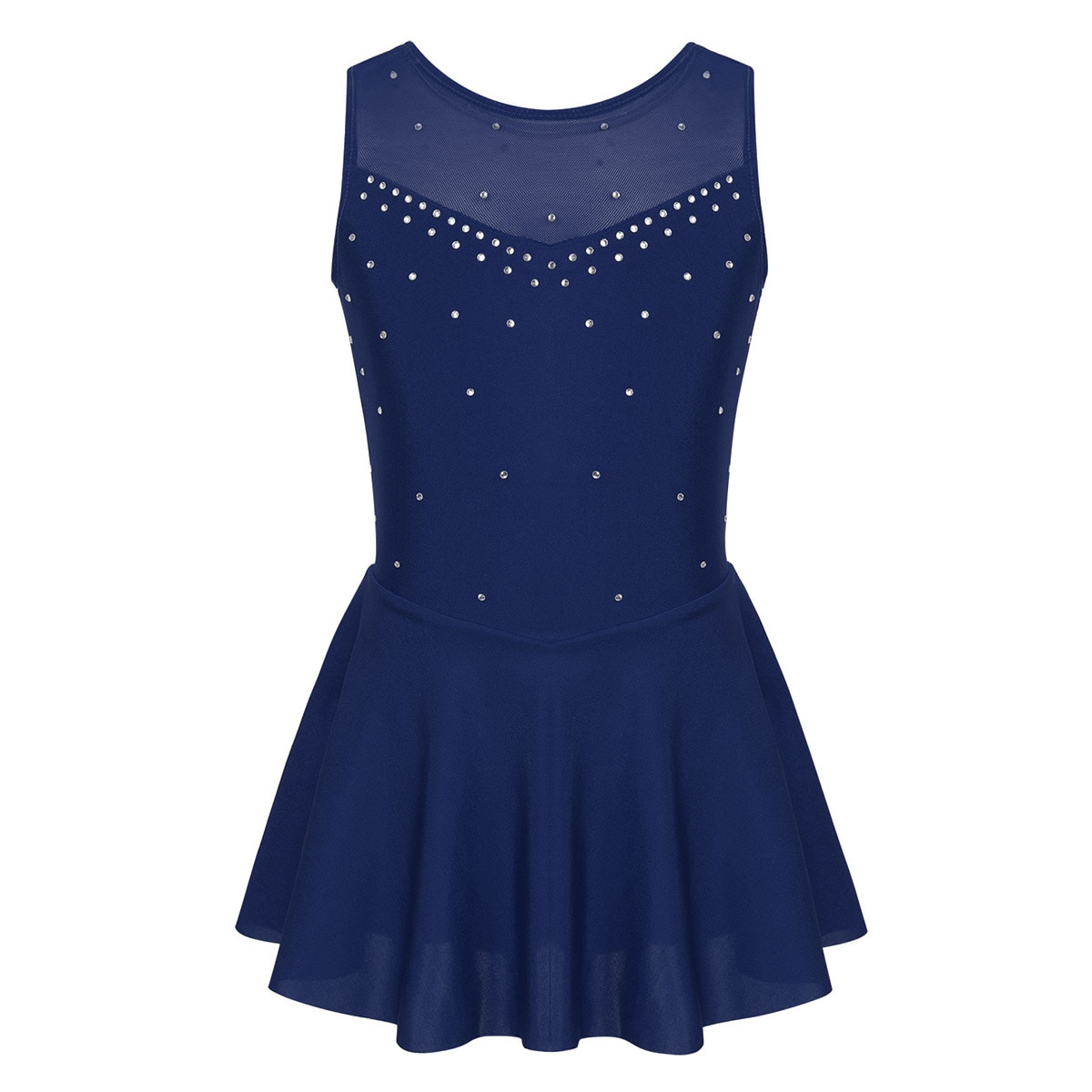 Robe de Ballet pour Fille, Tenue de Ballerine de Patinage Artistique avec Dos en Strass, pour Spectacle sur Scène: XXS / Or